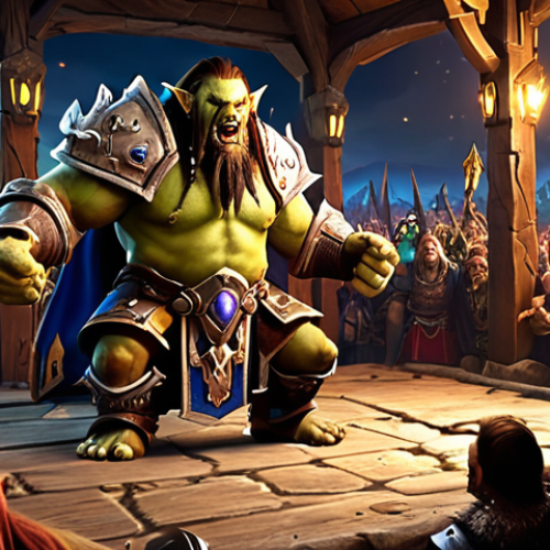 **

Epic Warcraft III battle scene, Grubby vs. Happy, intense gameplay, digital art, e-sports arena background, Polish fans cheering, high-resolution, dynamic lighting.

**